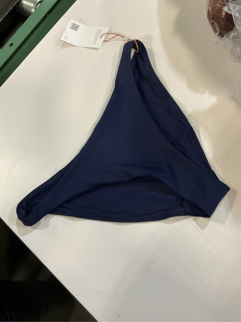 Condition photo showing Good Condition for ( only bikini ) quince italian low-rise bikini bottom, s, deep navy