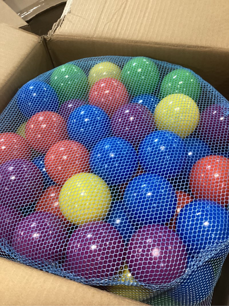 Condition photo showing Good Condition for Sunny Days Entertainment 200 Premium Crush-Resistant Play Balls for Ball Pits – Non-Toxic, BPA & Phthalate Free – Vibrant Assorted Colors with Zippered Storage Bag (2.5" Diameter)