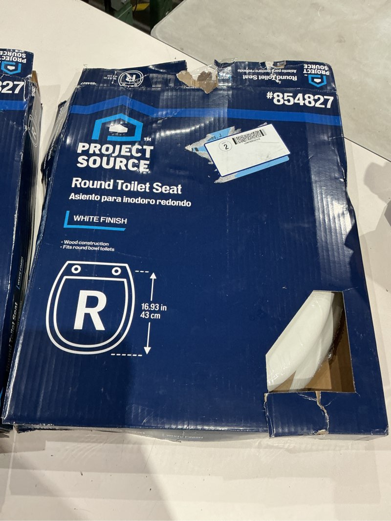 project source 854827 round toilet seat white wood 