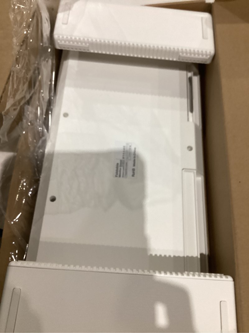 Condition photo showing Good Condition for Monitor Stand Riser, Klearlook Foldable, Height Adjustable Computer Stand, Desk Shelf Riser with Storage Drawer &Tablet Phone Stand for Desktop, Laptop (White)