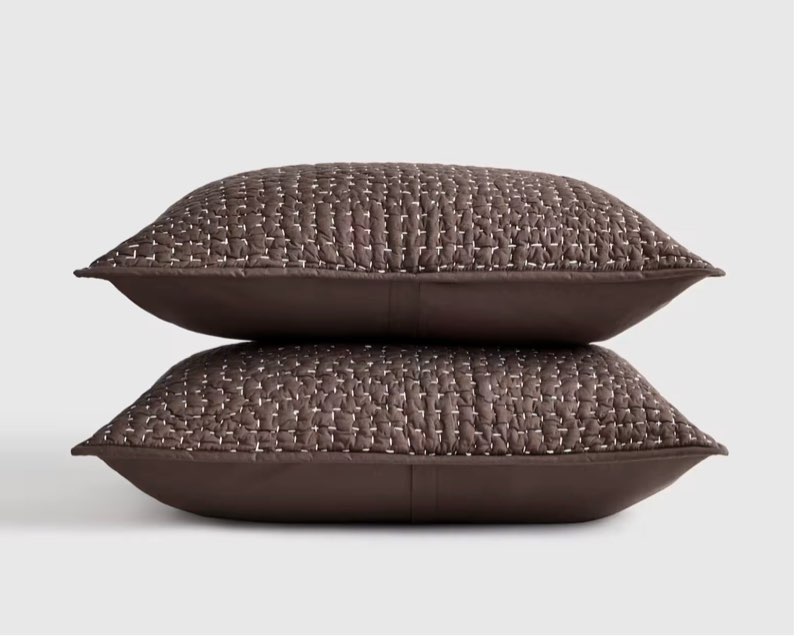 dnu | organic cotton hand stitched quilted sham set