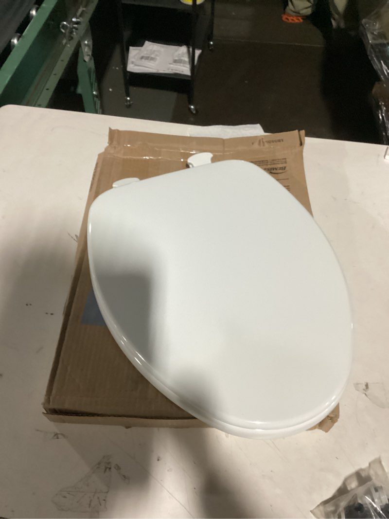 Condition photo showing As Is for Bemis 170 Durable Plastic Toilet Seat, Elongated, White