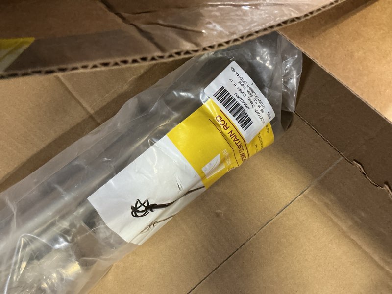 Condition photo showing Good Condition for Similar NICETOWN Drapery Curtain Rod Set with Classic Twisted Cage Finial, 1 inch Diameter Adjustable Length 72 to 144\" Length for Glass Door 66 to 120, Satin Nickel Satin Nickel 72\" to 144\"