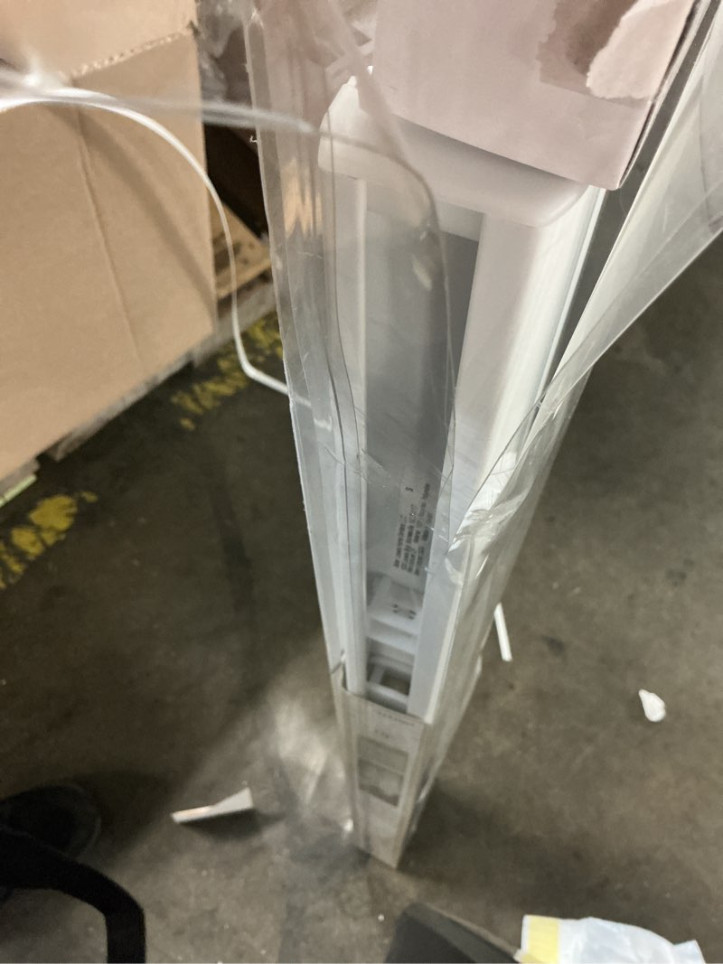 Condition photo showing As Is for allen + roth top down bottom up 34-in x 72-in white light filtering cordless top