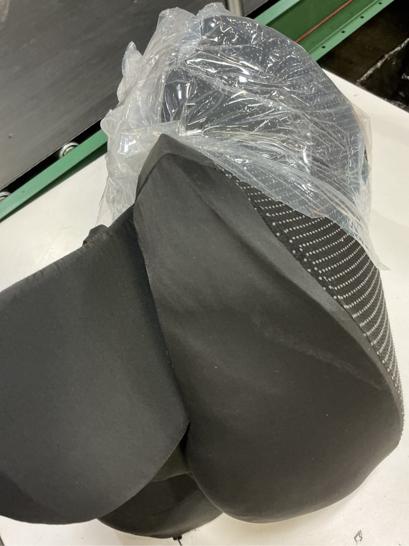 Condition photo showing As Is for Couples Pillow, Multi-Functional Memory Foam Ergonomic Wedge Pillow for Reading & Back Support, 27° Angle Contoured Cushion for Sitting or Lounging, Ideal for Waist, Neck(Black)