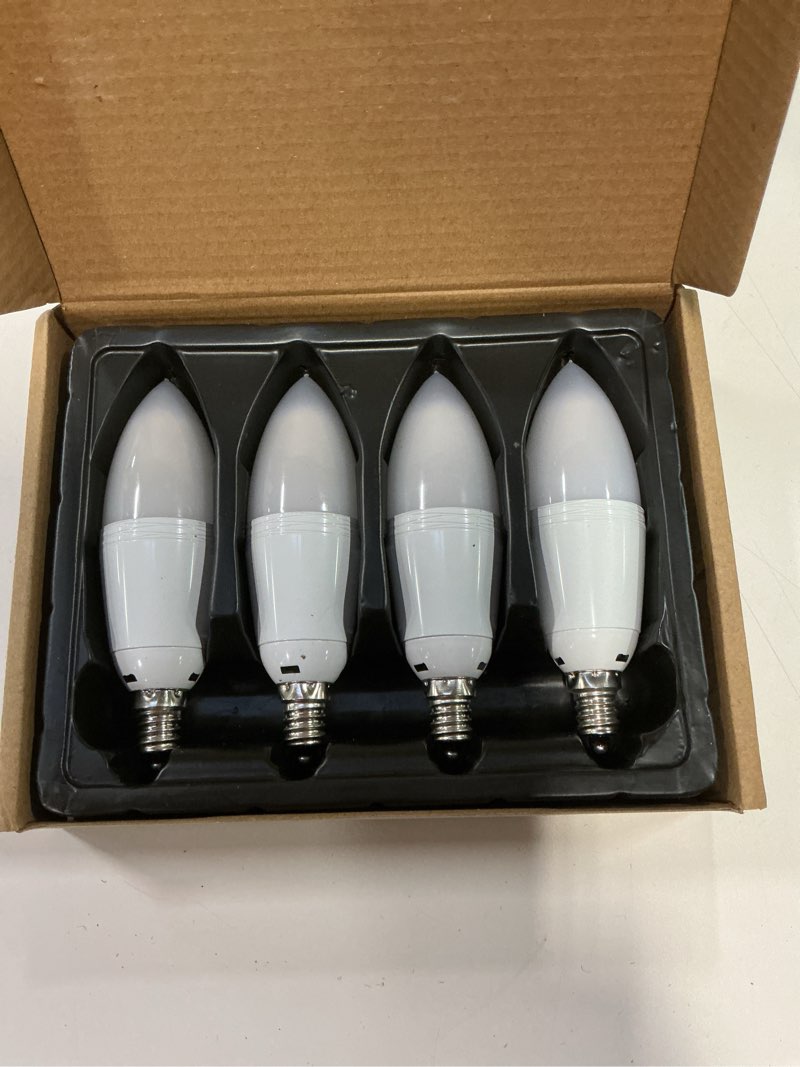 Condition photo showing New/Like New for BOGAO LED Candelabra Bulb, 12W 6000K LED Candle Bulbs, 85-100W Equivalent, E12 Base, 1200 Lumens, To