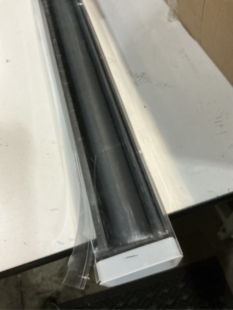 Condition photo showing New/Like New for persilux blackout roller blinds for windows, cordless roller shades with valance, thermal insulated fabric window blinds, uv protection shades for home and bedroom (black,25" w x 72" h) 25"w x 72"h black