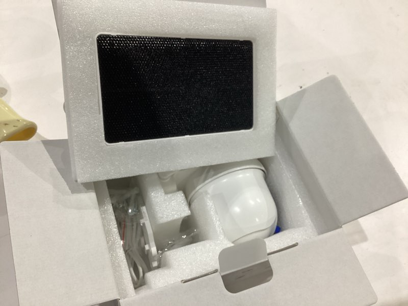 Condition photo showing Good Condition for arcctv solar security cameras wireless outdoor, 4mp 360° view battery powered outdoor camera, night vision with spotlight, 2-way audio, pir motion sensor, 2.4g/5g dual band wifi, sd/cloud storage 1 pack