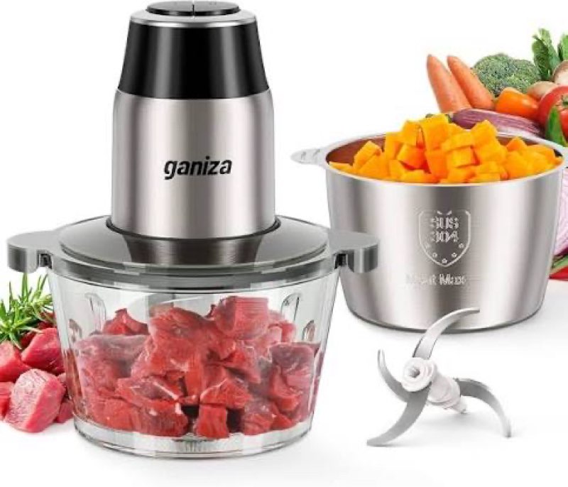 food processors electric food chopper with meat grinder & vegetable chopper with powerful copper mot