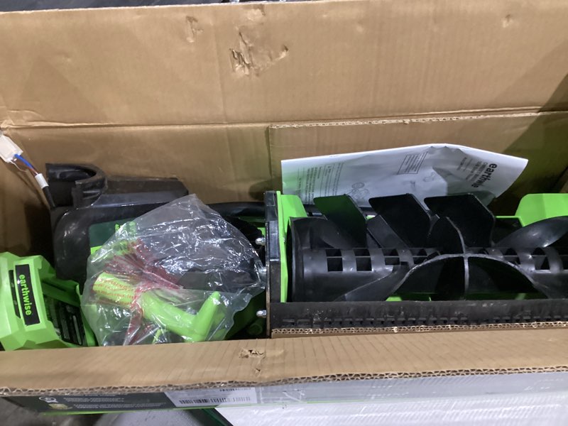 Condition photo showing As Is for Earthwise SN74016 40-Volt Cordless Electric Snow Shovel, Brushless Motor, 16-Inch width, 300lbs/Minute (Battery and Charger Included)