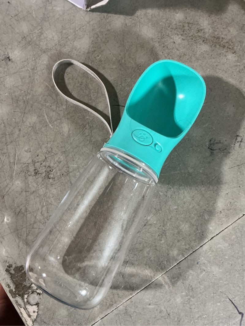 Condition photo showing Good Condition for malsipree portable dog water bottle - 19 oz, blue - leak-proof water bowl dispenser with lock for hiking, travel & on-the-go