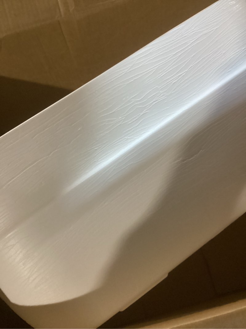 Condition photo showing New/Like New for bloomers railing planter with drainage holes – 24" – white