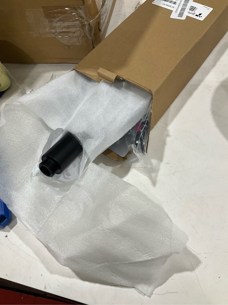 Condition photo showing Good Condition for rv shower head with stainless steel hose, 5 mode high pressure shower head with handheld on off switch, camper shower head replacement for rv, travel trailer, motorhome, rv accessories part, black black + stainless steel hose