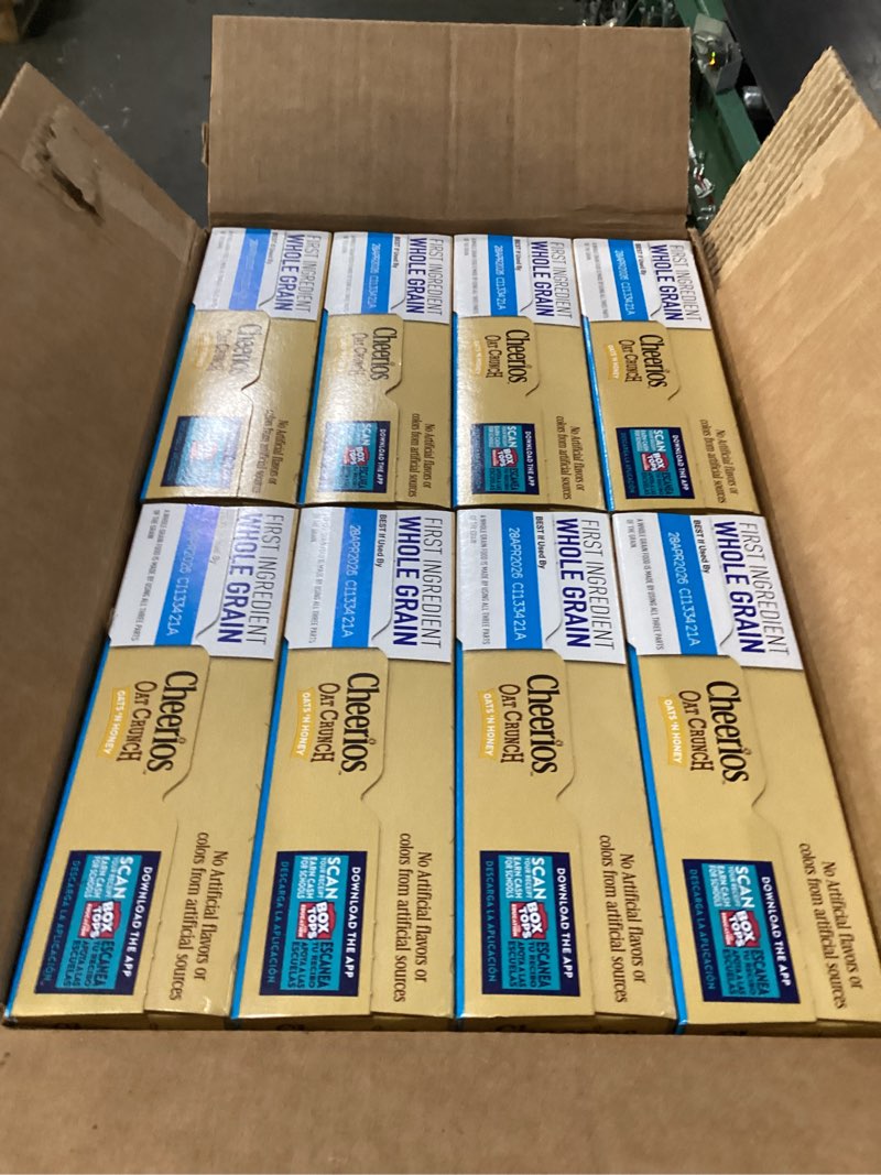 Condition photo showing New/Like New for cheerios honey oat crunch gluten free cereal, 24 oz (pack of 8)