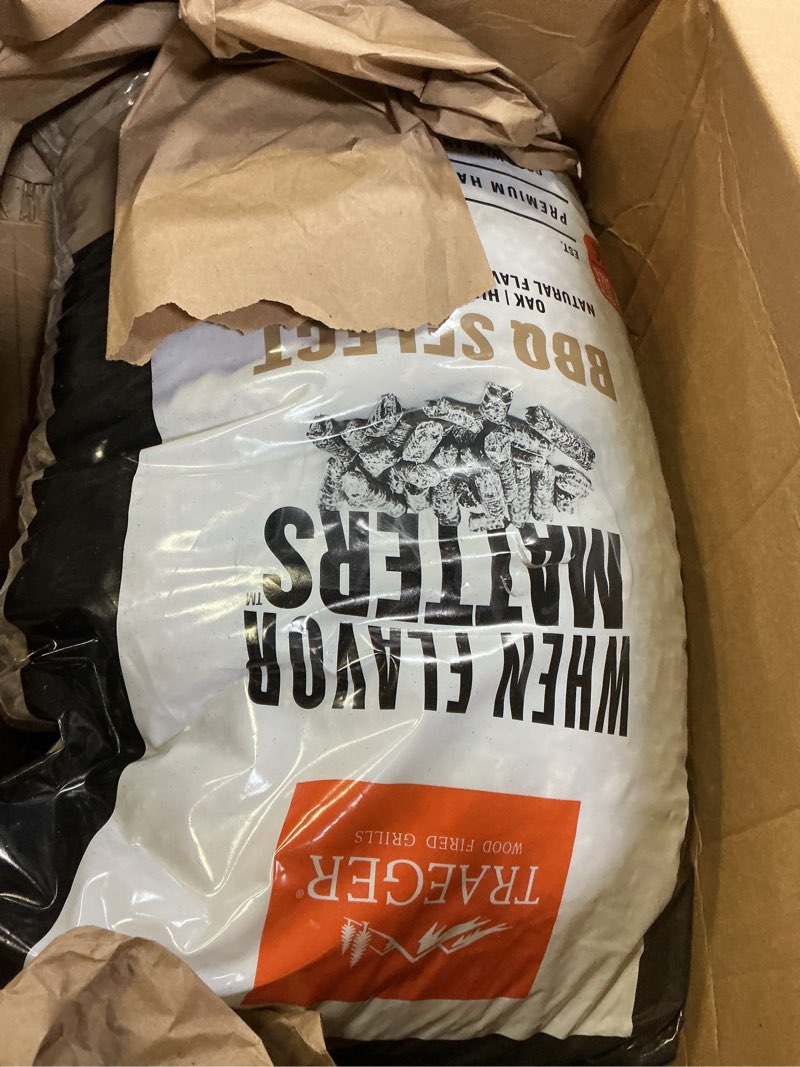 Condition photo showing New/Like New for traeger grills bbq select 100% all-natural wood pellets for smokers and pellet grills, bbq, bake, roast, and grill, 30 lb. bag bbq select blend 30lb