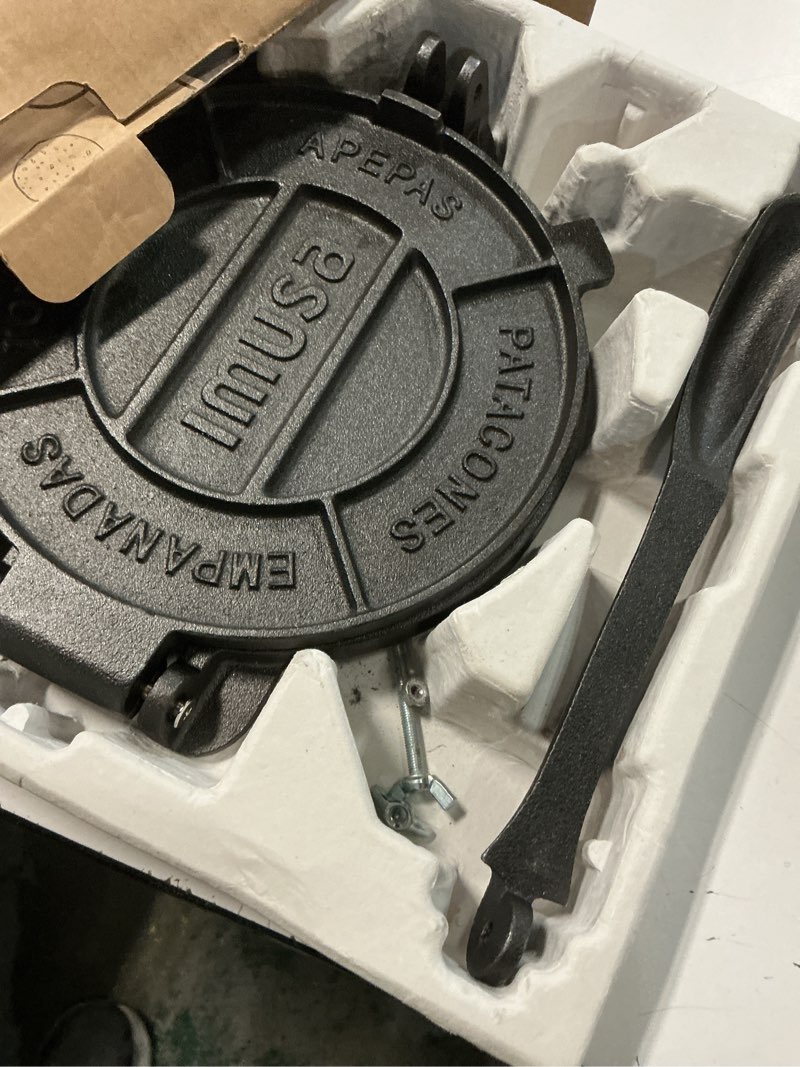 Condition photo showing As Is for IMUSA USA Cast Iron Tortilla Press 8-Inch, Black