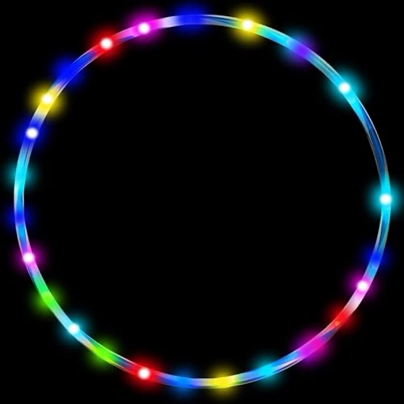 4Pack Led Hoops for Adults, 36in Fitness Equipment Weight Loss Auto Color Changing Strobe Glow Light