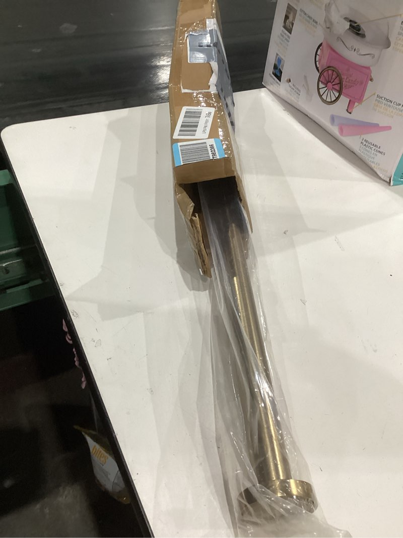 Condition photo showing New/Like New for Ivilon Shower Tension Curtain Rod - Adjustable Spring Tension Rod for Shower Curtains, Bathroom, or Windows, Easy to Install, No Drilling Required, Rustproof, Adjustable 24 to 36 Inch Warm Gold 24" to 36" Warm Gold