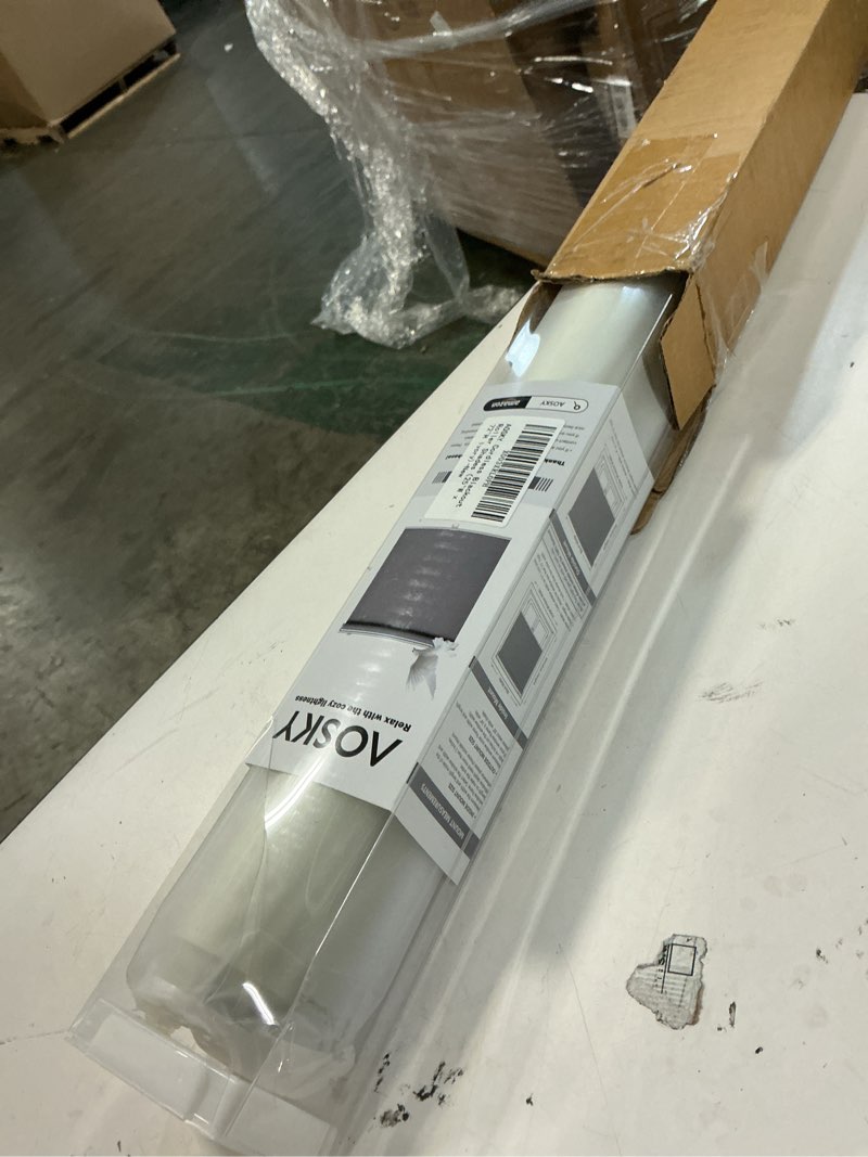 Condition photo showing Good Condition for aosky cordless roller shades blackout blinds for windows room darkening rolled up shades with spring system, uv protection window shades door blinds for home and office (29" w x 72" h, ivory) 29"w x 72"h ivory