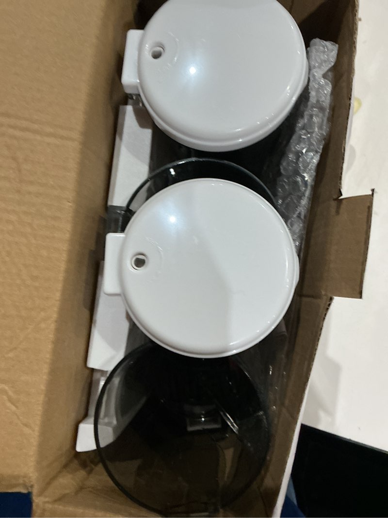 Condition photo showing As Is for shampoo and conditioner dispenser no drill shower soap dispenser wall mounted shower dispenser 3 chamber with upgrade smooth pump head bathroom body wash soap dispenser set 450ml*3 white white 3 chamber