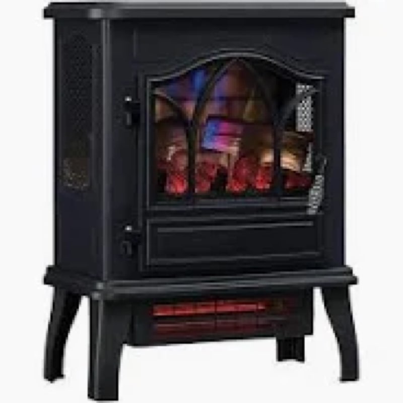 Duraflame 3D Black Infrared Electric Fireplace Stove
