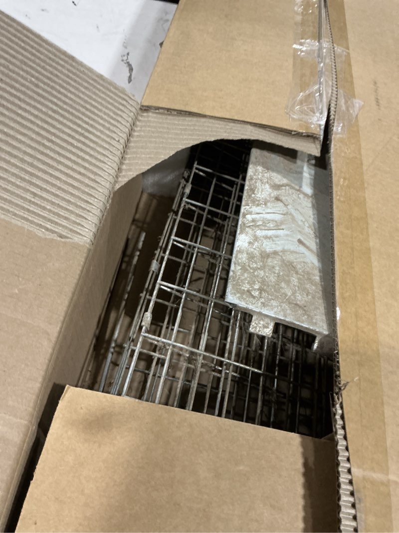 Condition photo showing Good Condition for vevor live animal cage trap, 31" x 10" x 12" humane cat trap galvanized iron, folding animal trap with handle for rabbits, stray cats, squirrels, raccoons, groundhogs and opossums