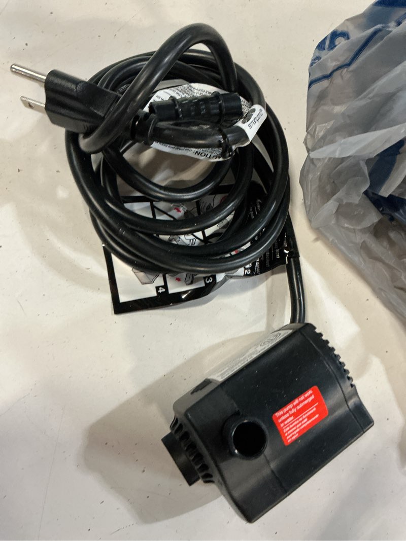 Condition photo showing As Is for smartpond low water shut-off 155-gph submersible corded electric fountain pump