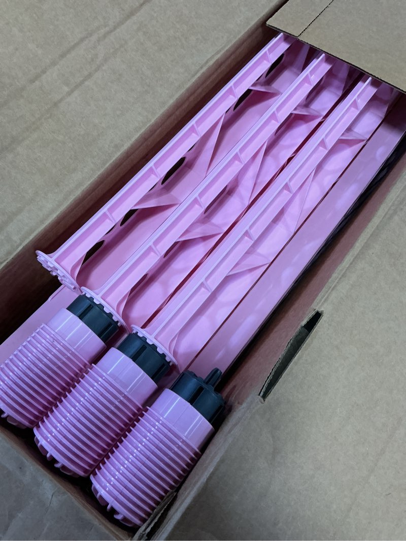 Condition photo showing Good Condition for Toddleroo by North States - Superyard Baby Play Yard: Freestanding 6 Panel Baby Playpen - Indoor or Outdoor Use - Made in USA - Encloses Up to 18.5 Square Feet - 26 Inches Tall - Pink Light Pink 26 Inch