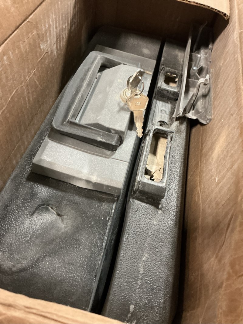 Condition photo showing As Is for SentrySafe Fireproof Safe Box with Key Lock, Chest Safe with Carrying Handle to Secure Money, Jewelry, Documents, 0.25 Cubic Feet, 6.3 x 15.3 x 12.1 Inches, 1160