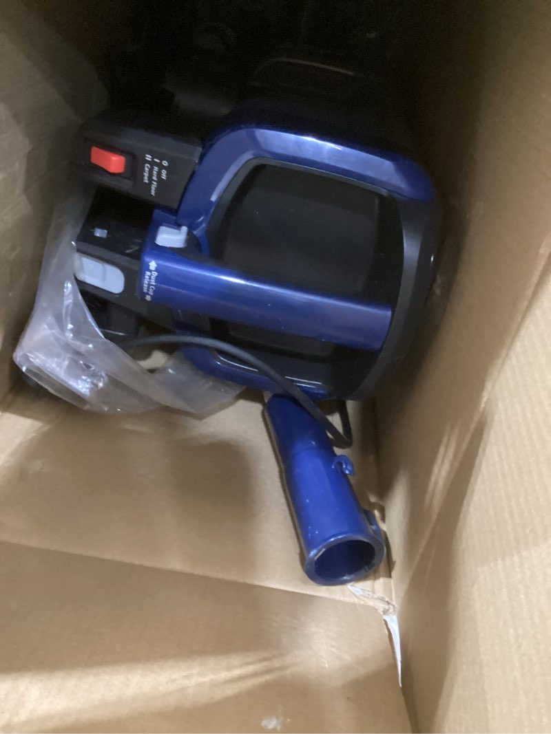 Condition photo showing As Is for Shark NV151 Navigator Swivel Pro Complete Upright Vacuum with HEPA Filtration, Swivel Steering, Pet Power Brush, Crevice Tool & Upholstery Tool, for Pet Hair & Multi-Surface Cleaning, Navy