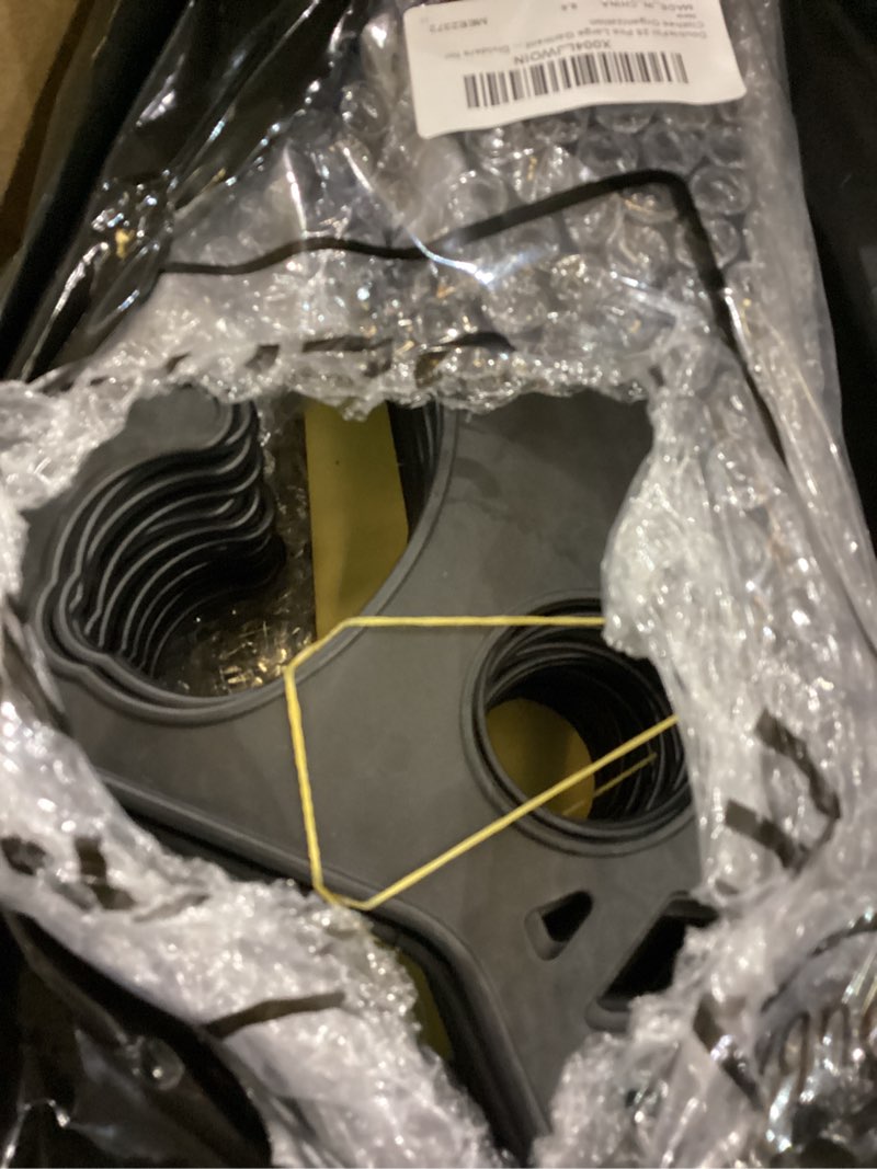 Condition photo showing Good Condition for 25 Pcs Large Closet Dividers and 50 Pcs White Blank Cards 18 Inch Clothing Rack Size Dividers for Hanging Clothes, Black Garment Rack Tag for Clothes Organization Black 25