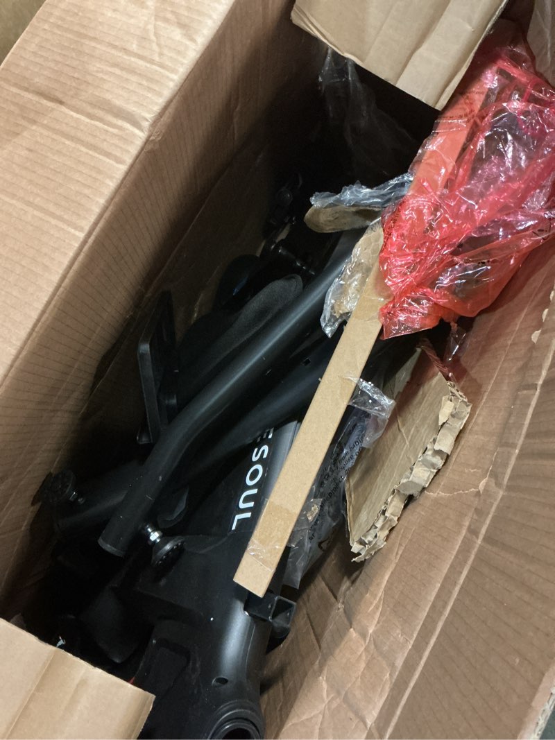 Condition photo showing As Is for Yesoul Black Exercise Bike for Home,Smart White Cycling Bike Magnetic Stationary Bike, Low Noise Indoor Cycling Bike for Home Gym Electric Stationary Bike with Tablet Mount & Comfortable Seat Cushion for Women Apartment Workout Bike for Fitness Classiccal-Black