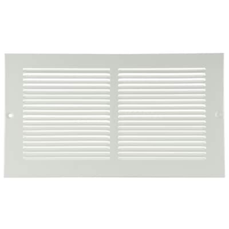reliabilt 12-in x 6-in steel white baseboard grille ( outside width- 13.57-in )