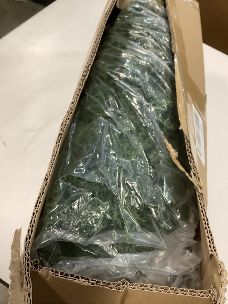 Condition photo showing Good Condition for 2 Pack 3ft Artificial Cedar Topiary Trees with Ground Spike, Realistic Fake Plants Tree UV Resistant Artificial Plants Indoor Outdoor Faux Plants Evergreen Bushes Shrubs for Porch Garden Office