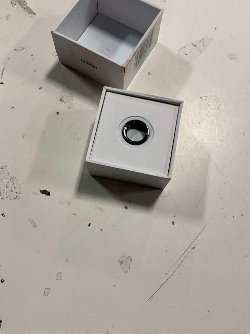 Condition photo showing Good Condition for (size:6)herz p1 smart ring for women & men - (size 6) 24/7 health metrics fitness ring, tracks 20+ biometrics, 6 day battery life, waterproof stainless steel, free app for ios android, no subscription black black 6