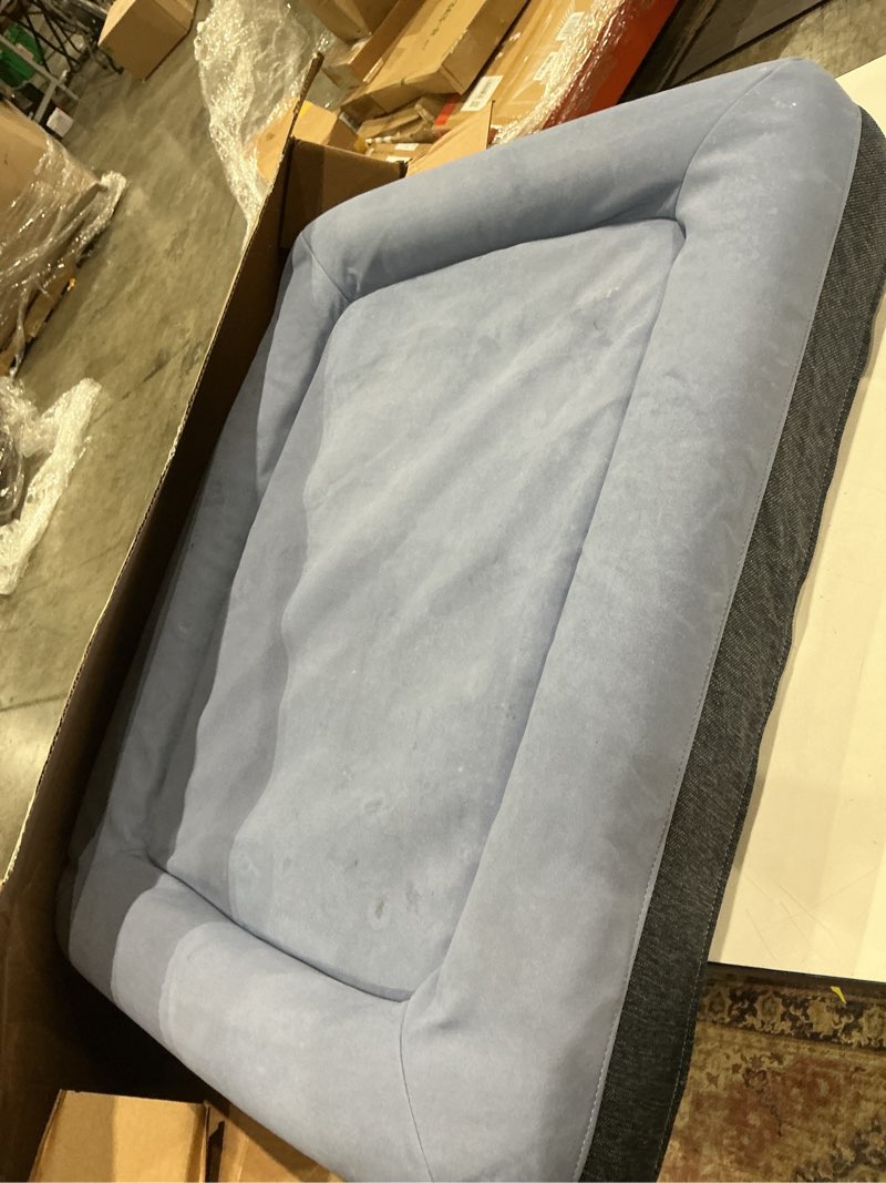 Condition photo showing As Is for casper dog bed, plush memory foam, medium, blue