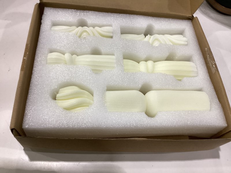 Condition photo showing Good Condition for threlaco 6 pcs pillar candles decorative modern aesthetic ribbed candle set cute soy wax scented ribbed decor commemorative gift for home decoration(white, 2.36-6.89 inch) white 2.36-6.89 inch