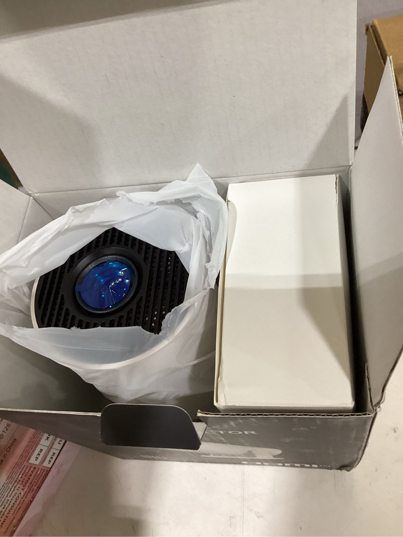 Condition photo showing New/Like New for mini portable projector 4k wifi 6 bt 5.2 upgraded portable projector full hd supported for phone /pc /tv /hdmi /ps5 /laptop auto keystone home theater 180° rotation [built-in app] white