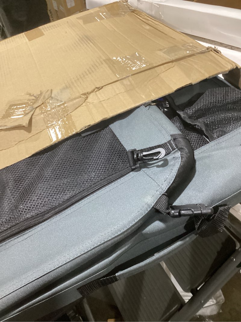 Condition photo showing As Is for prutapet large cat carrier 24"x16.5"x16.5" portable dog crate for small medium dogs collapsible traveling pet crate with collapsible bowl grey 24"x16.5"x16.5" (no litter box)