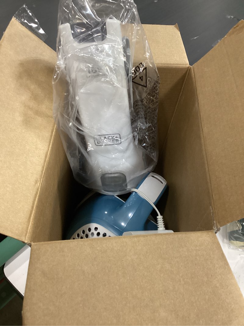 Condition photo showing As Is for black+decker dustbuster advancedclean handheld vacuum cordless, compact home and car vacuum with crevice tool, rotating nozzle and charging station, large dust bowl (chv1410l)