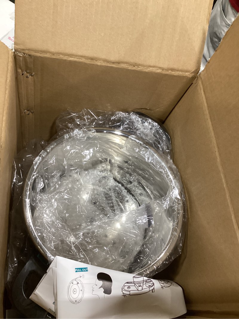 Condition photo showing New/Like New for 3-In-1 Stainless Steel Pressure Cooker 8 QT: [Save 70% Time] [3 PSI Settings], One-Hand Locking, Induction Compatible, Glass Lid & Steamer Rack Included, Olla de Presion