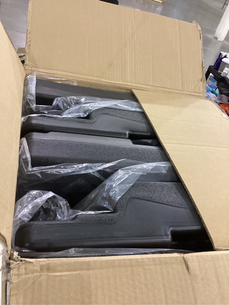 Helios&Hestia 4 Pcs Heavy Duty Water and Sand Fillable Patio Umbrella Base Stand, 357 lb Square Plas