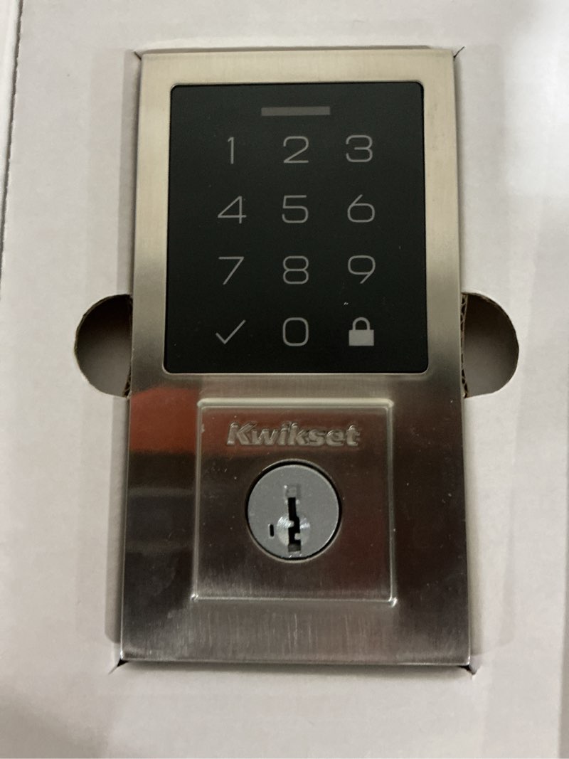 Condition photo showing Good Condition for kwikset 270 smartcode satin nickel metal electronic touch pad deadbolt