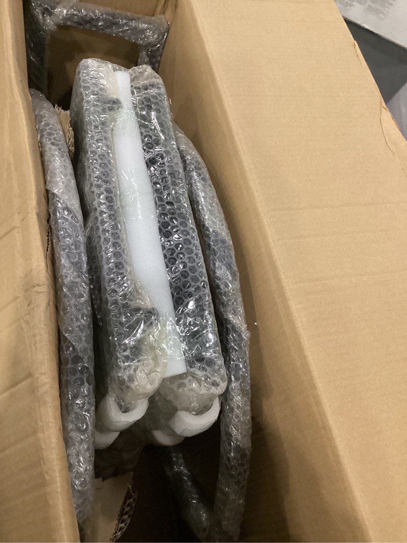 Condition photo showing As Is for 47.2in Wall Mounted Wine Rack with LED Light, Half Round Multi Tier Wine Rack with Wine Glass Hooks, Iron Wine Bottle Display Rack for Kitchen, Bar, Cafe (Black, 47.2 * 7.87 * 47.2INCH) Black 47.2 * 7.87 * 47.2INCH