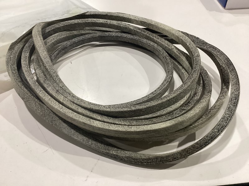 Condition photo showing Good Condition for 5/8 x 242 deck belt for toro 105-8783 108-4071 z master z500, z528, z553, z555, z557, z558, z560, z587l and z588e with 60" deck, aramid cord belt