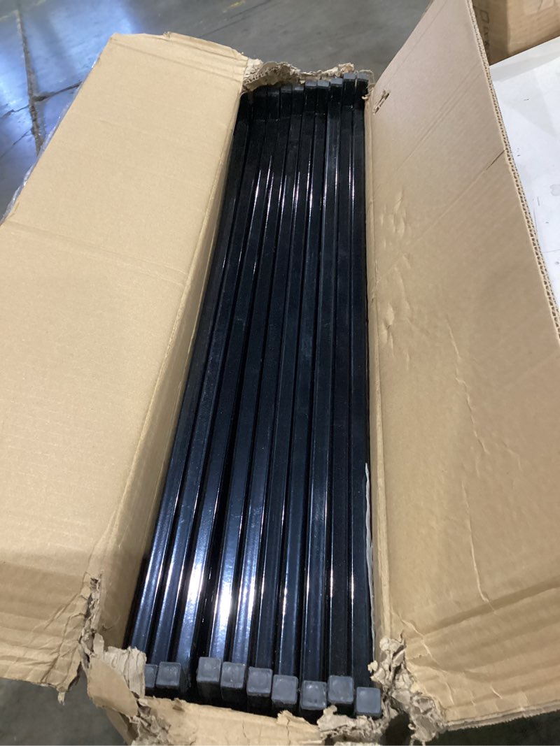 Condition photo showing Good Condition for adavin metal garden fence with gate, 36 in(h) 10 panels heavy duty iron animal barrier fence, indoor or outdoor dog playpen, portable fencing, no dig garden border fencing for yard. total 22.1 ft(l) 10panels-36in(h)×22.1ft(l)