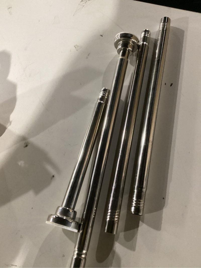 Condition photo showing Good Condition for Ausemku Shower Curtain Rod Tension - 26-76 Inch Never Rust Non-Slip Spring Tension Curtain Rod No Drilling Stainless Steel Curtain Rod Use Bathroom Kitchen?Silver? Silver 26-76 IN