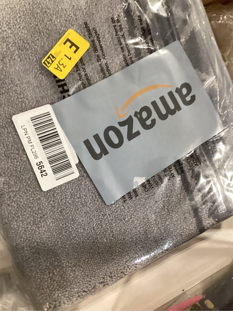Condition photo showing Good Condition for beqhause door mat indoor entrance dirt trapper rugs for entryway non slip welcome mat absorbent floor mat low profile washable front doormat for dirty paws, 24" x 36", grey grey 2' x 3' (rectangular)