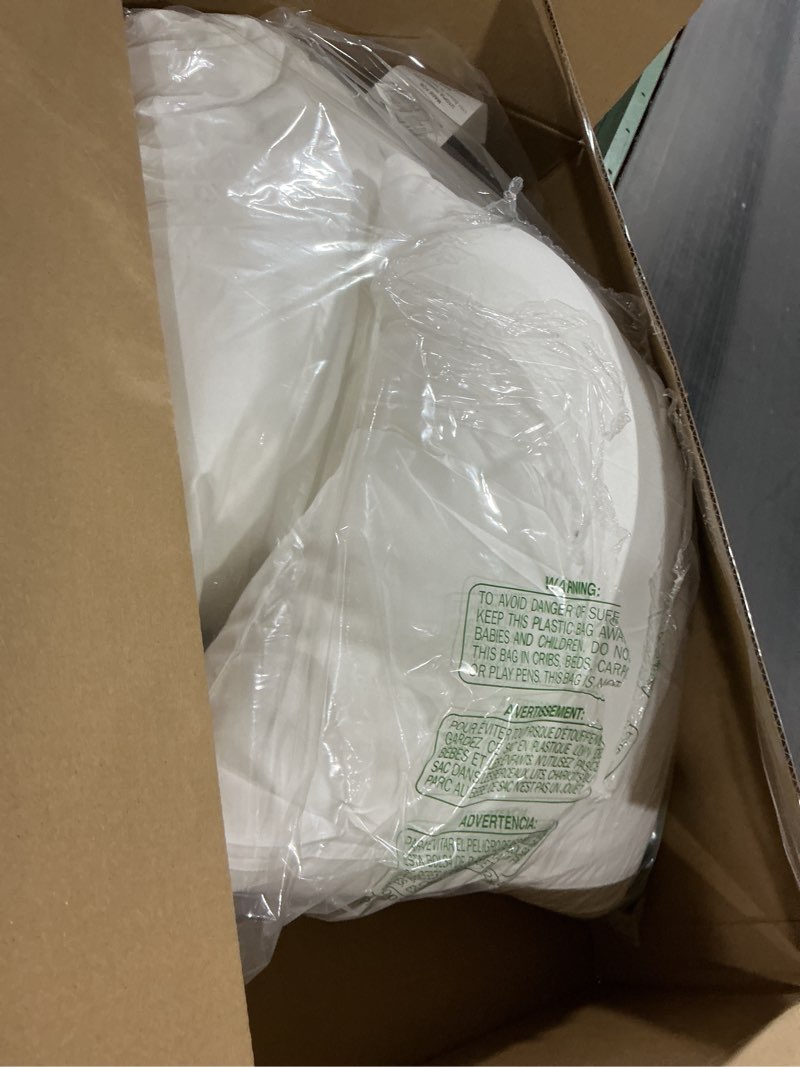 Condition photo showing As Is for Amazon Basics Down Alternative Pillows for Stomach and Back Sleepers, Soft Density, Standard, Pack of 2, White, 26 in L x 20 in W Standard (Pack of 2) Soft Pillow