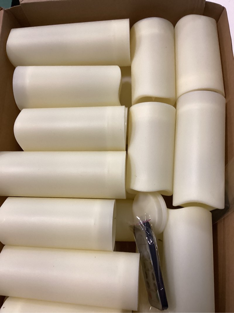 Condition photo showing Good Condition for yoroxrg set of 24 waterproof outdoor flameless candles, led candles with 4 remote and timer,(h 4" 5" 6" x d 2.2"),for christmas,halloween,wedding,festival 24pack-iovry